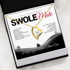 SwolemateThe Forever Love Necklace with Message Card (18k Yellow Gold Finish) is the perfect gift for that special someone in your life. Whether you’re looking to show your lForever Love Necklace with Message Card (18k Yellow Gold Finish)slinglyMy StoreSwolemate