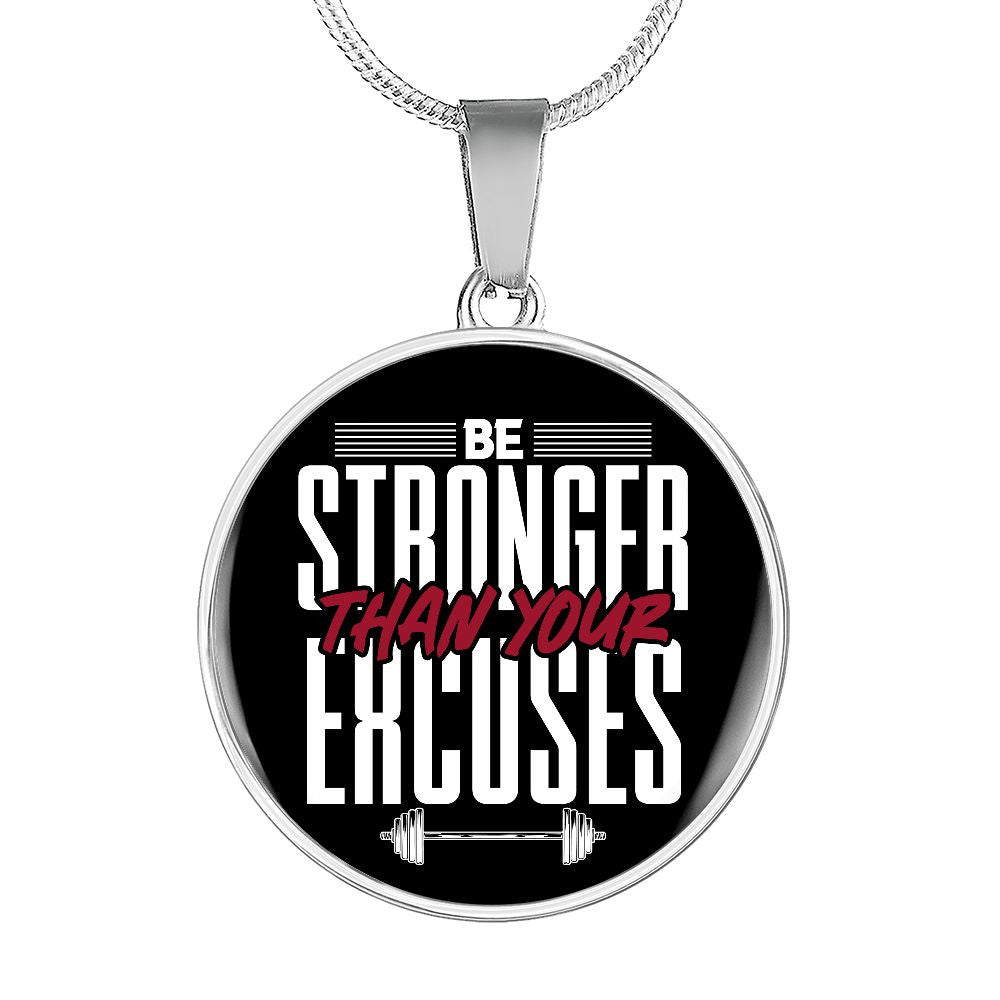 Be Stronger Than your ExcusesIntroducing the Be Stronger Than Your Excuses Stainless Circle Pendant With Snake Chain. This stylish and sophisticated piece of jewelry is more than just a fashion Stainless Circle Pendant With Snake ChainslinglyMy StoreStronger