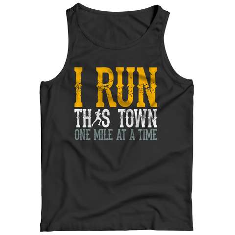 I Run This Town One Mile At A TimeIntroducing the I Run This Town One Mile At A Time tanktop – the perfect way to show off your active lifestyle and love for fitness. Whether you’re a runner fitness apparel, jogger,Tank TopslinglyMy StoreRun 