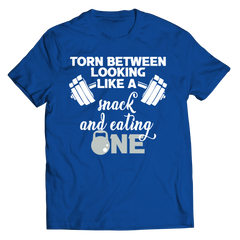 Torn Between Looking Like A Snack And Eating OneIntroducing Torn Between Looking Like A Snack And Eating One Unisex Shirt - the ultimate fitness apparel for anyone looking to reach their goals! This stylish unisexUnisex ShirtslinglyMy StoreTorn